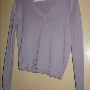 Brandy Melville Lavender V-Neck Sweater